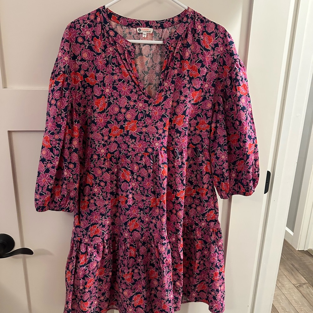 Sundry for Evereve mini dress with puff sleeves
